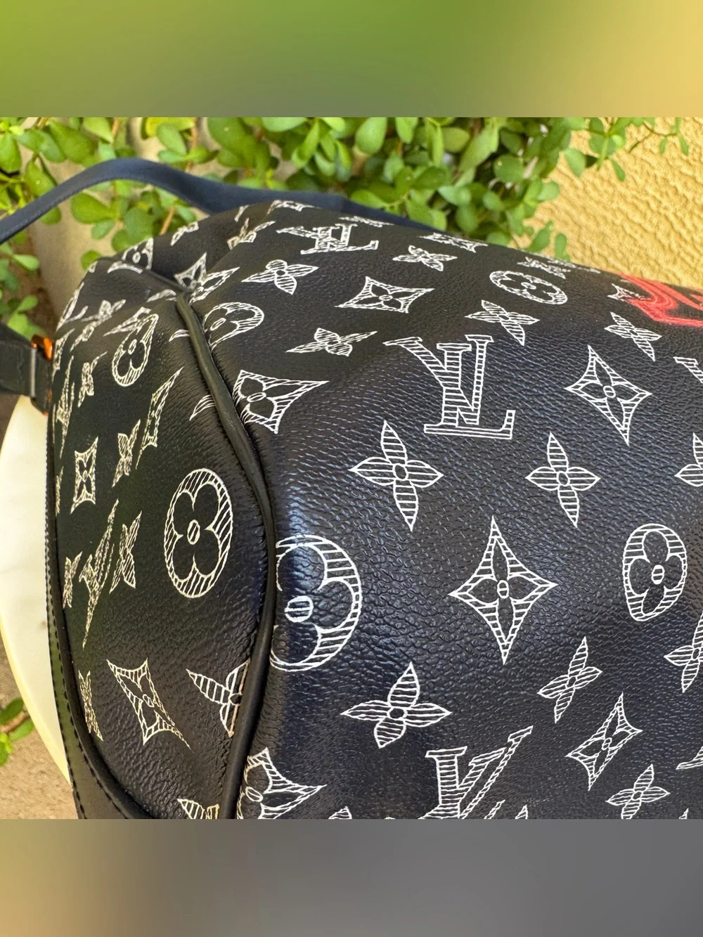 Louis Vuitton Monogram Ink Upside Down Speedy Bandouliere 40